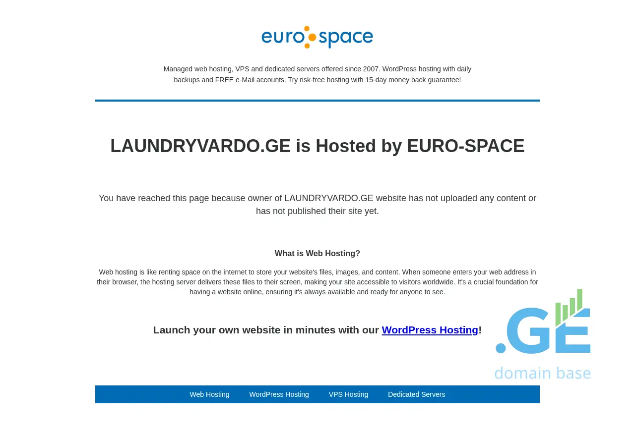 Screenshot of the site laundryvardo.ge