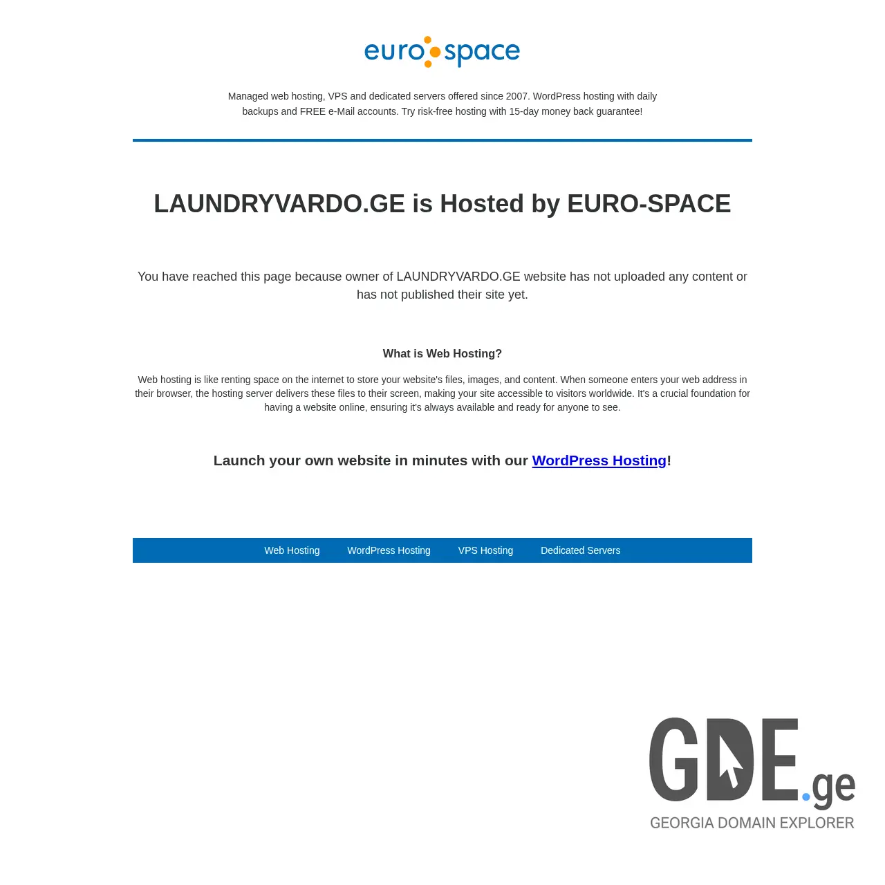 Screenshot of the site laundryvardo.ge at 2025-12-09