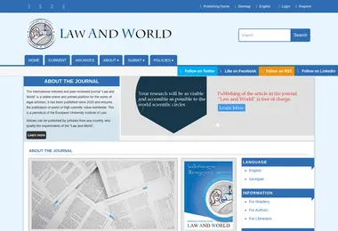 Screenshot of lawandworld.ge