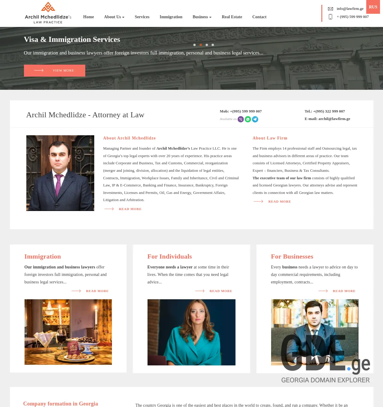 Screenshot of the site lawfirm.ge at 2025-11-30