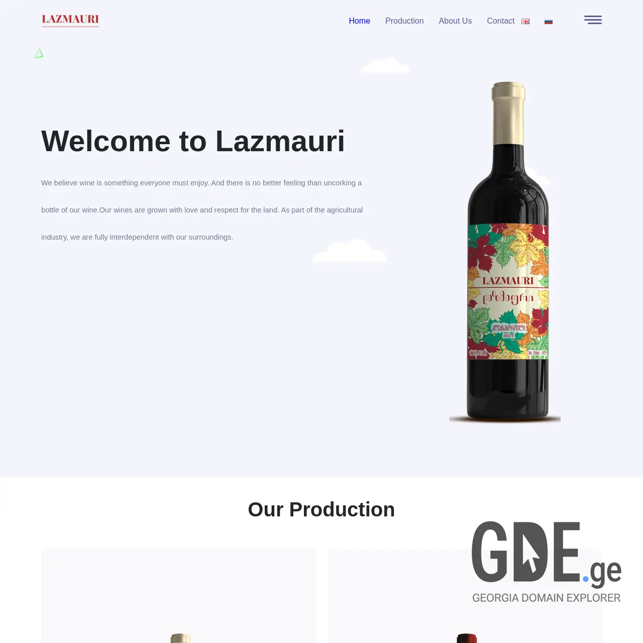 Screenshot of the site lazmauri.ge at 2025-12-09