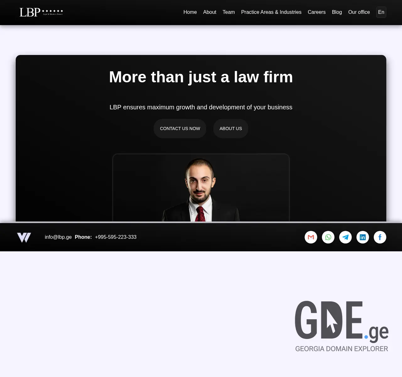 Screenshot of the site lbp.ge at 2025-11-26