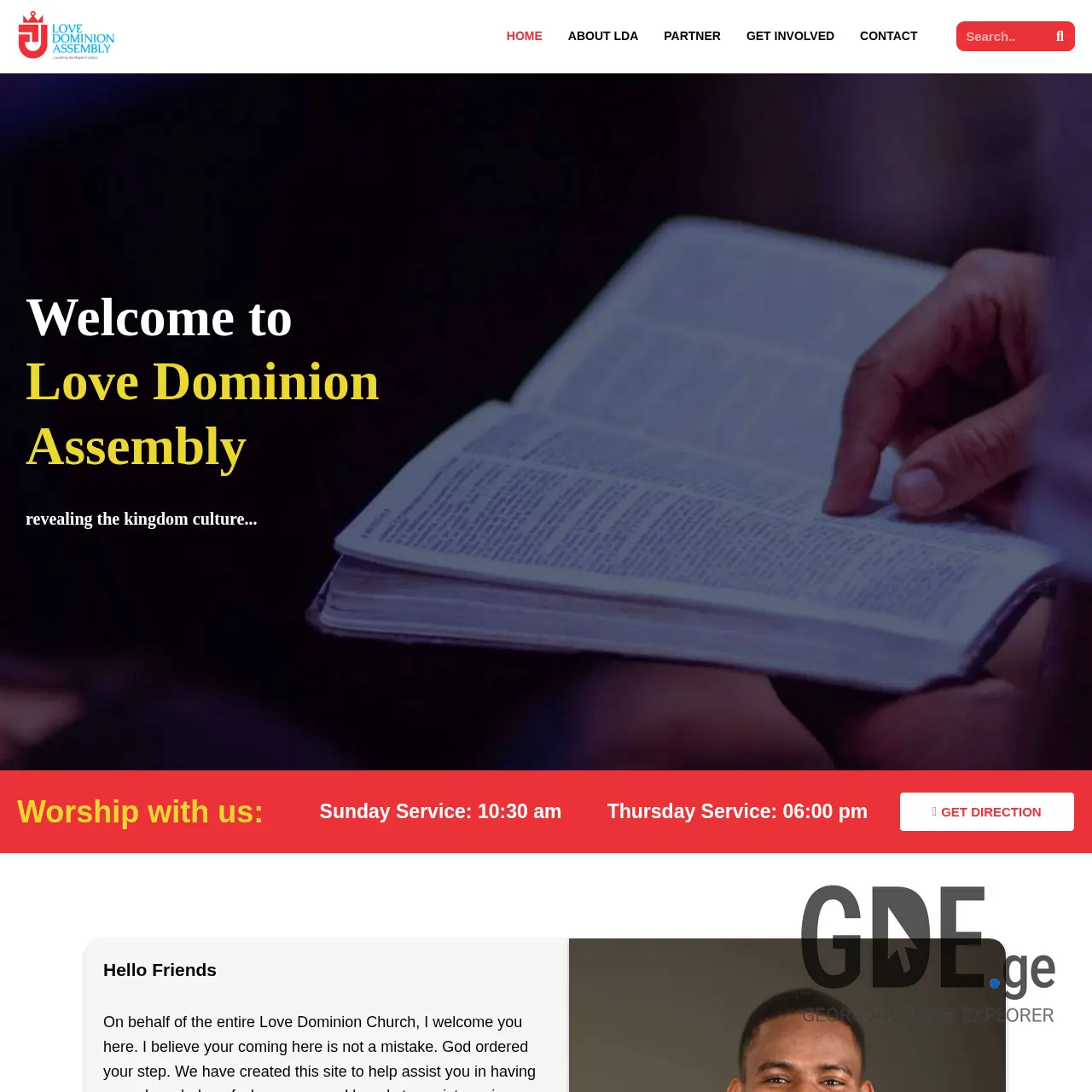 Screenshot of the site lda.ge at 2025-12-09