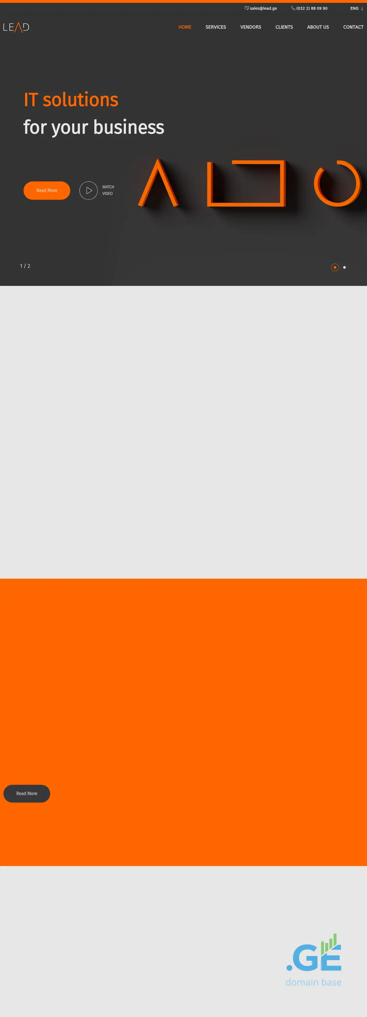 Screenshot of the site lead.ge
