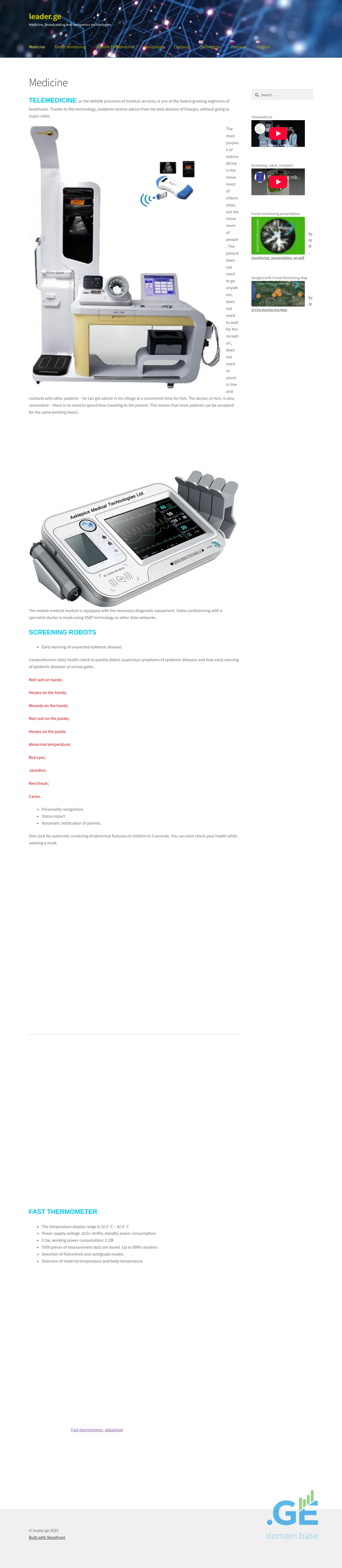 Screenshot of the site leader.ge