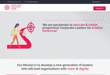 Screenshot of leadforyouth.ge