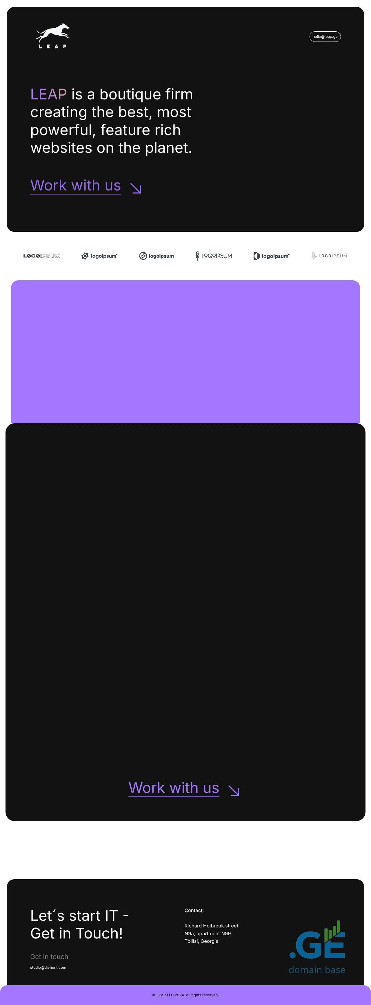 Screenshot of the site leap.ge