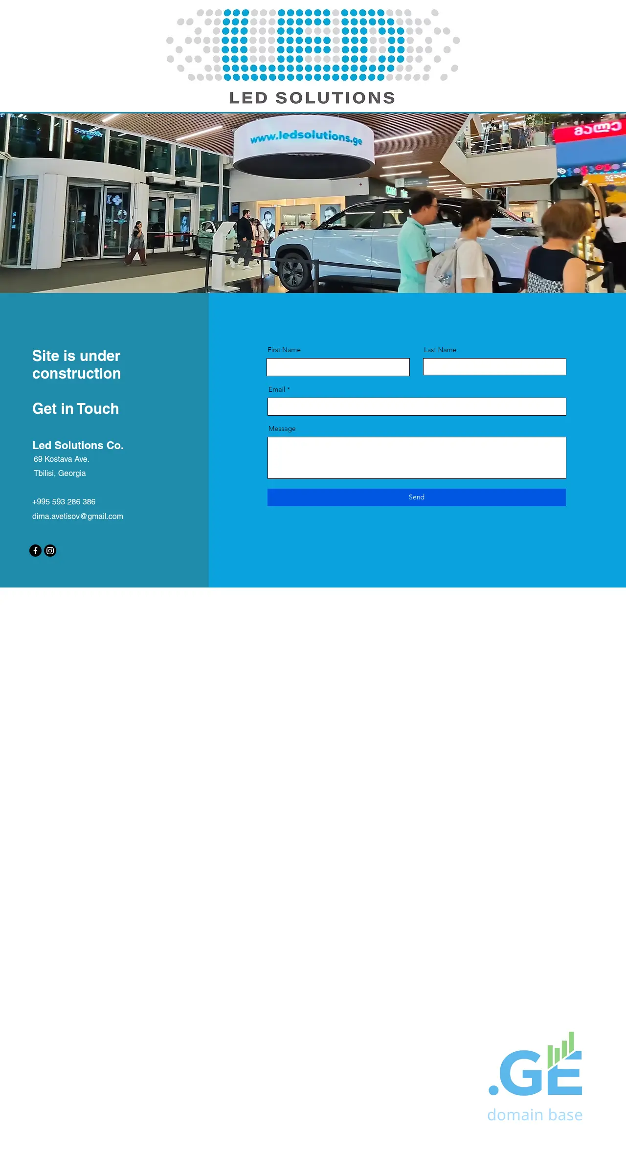 Screenshot of the site ledsolutions.ge