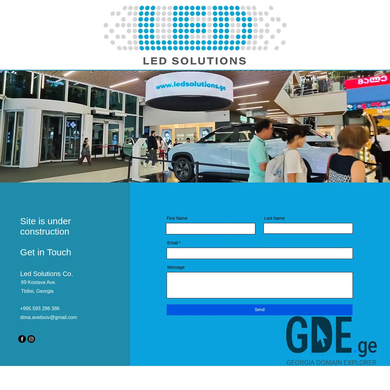 Screenshot of the site ledsolutions.ge at 2025-12-09