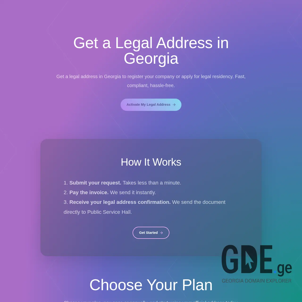 Screenshot of the site legaladdressgeo.ge at 2025-12-14