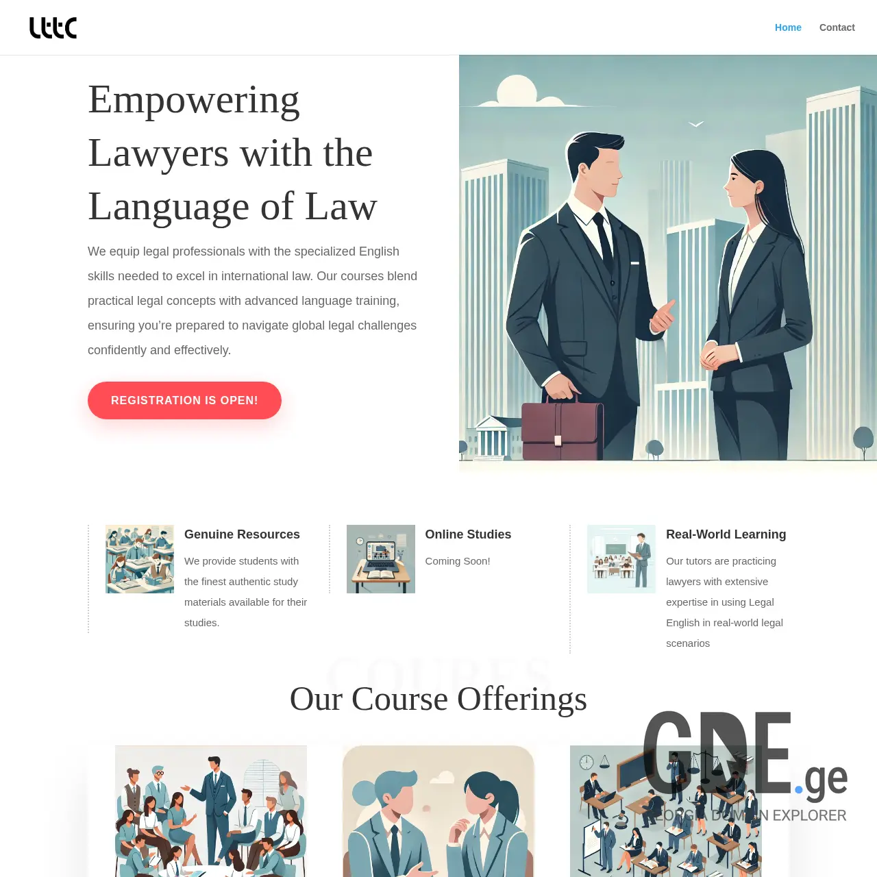 Screenshot of the site legalenglish.ge at 2025-12-09