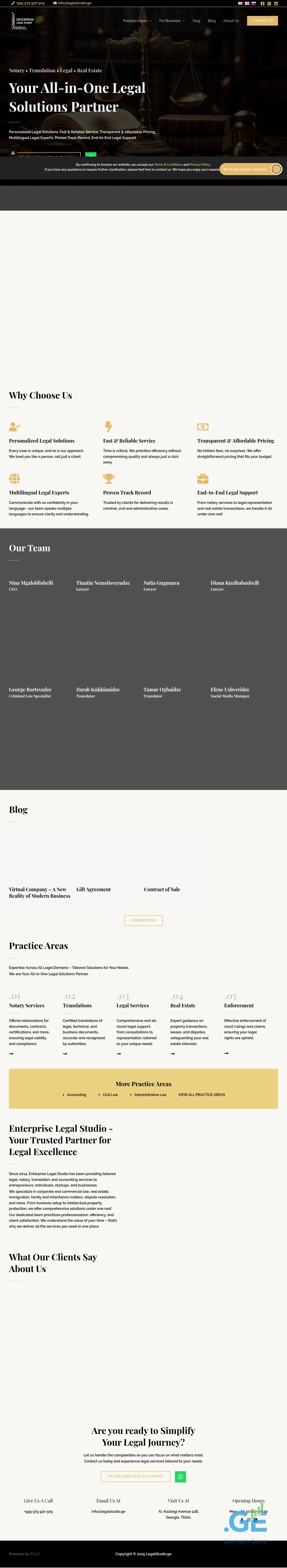 Screenshot of the site legalstudio.ge