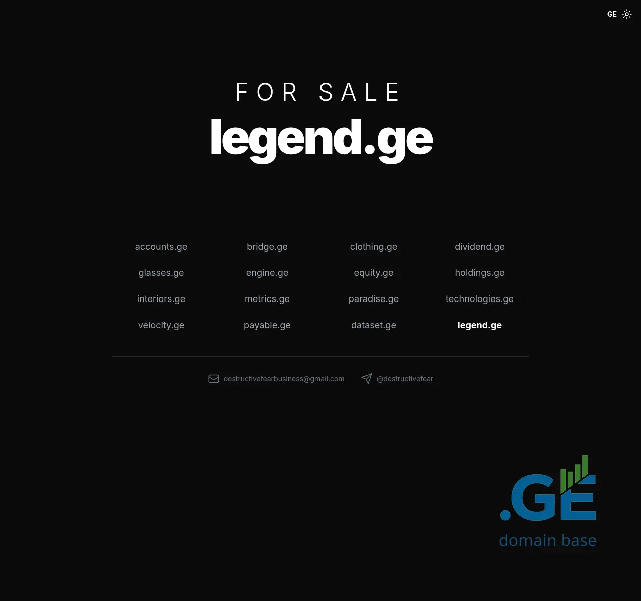 Screenshot of the site legend.ge at 2025-11-11