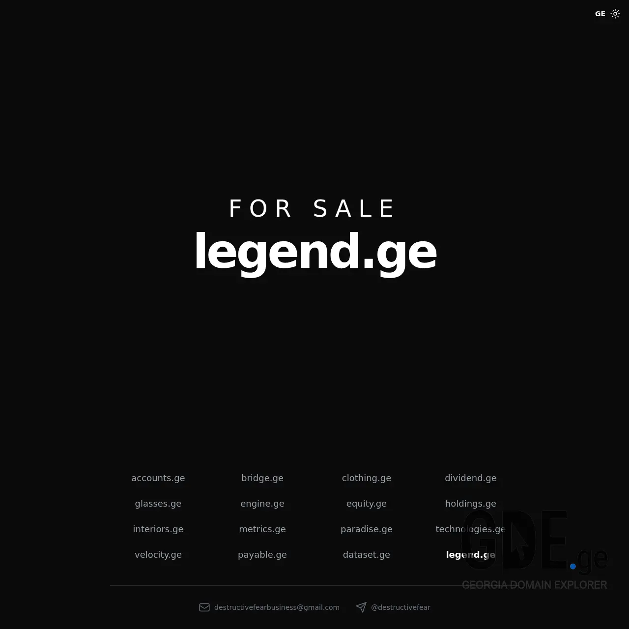 Screenshot of the site legend.ge at 2025-12-15