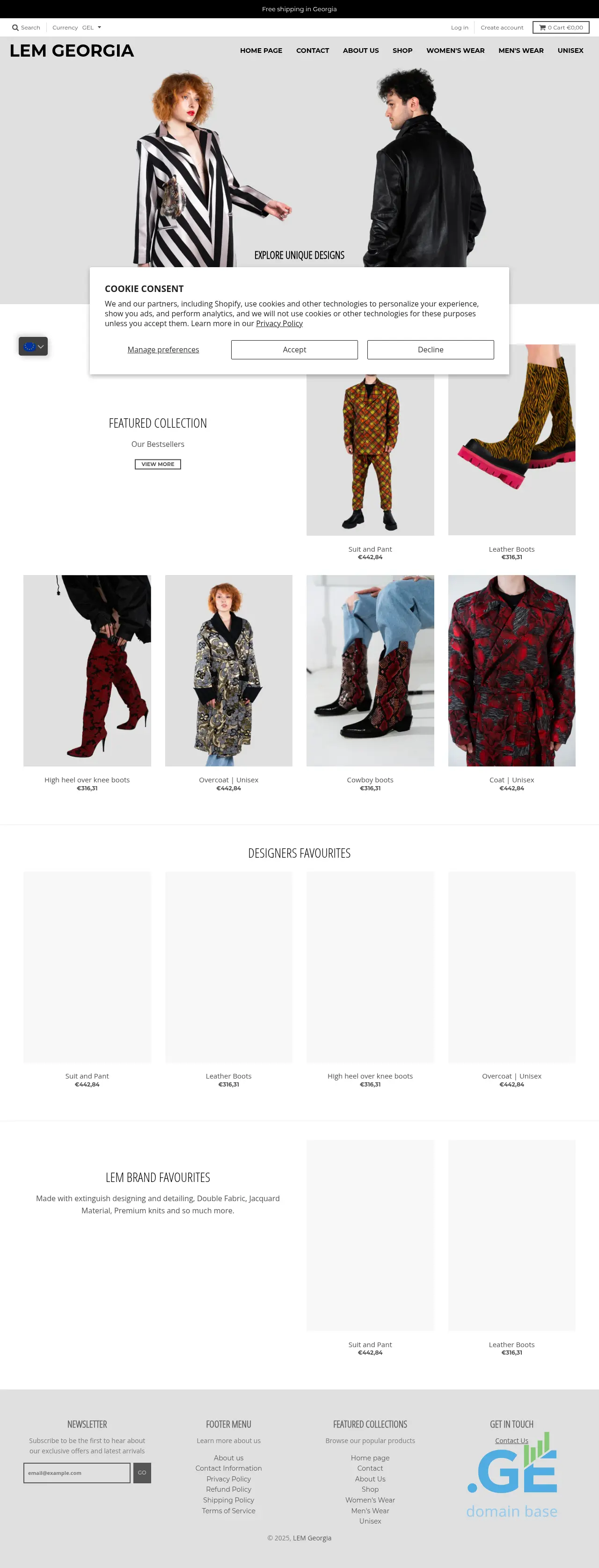 Screenshot of the site lemniguriani.ge