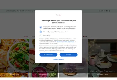 Screenshot of letscook.ge