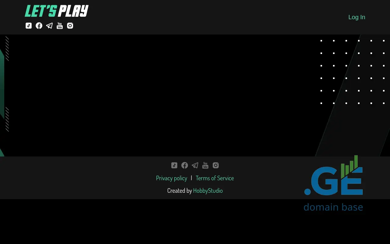 Screenshot of the site letsplay.ge
