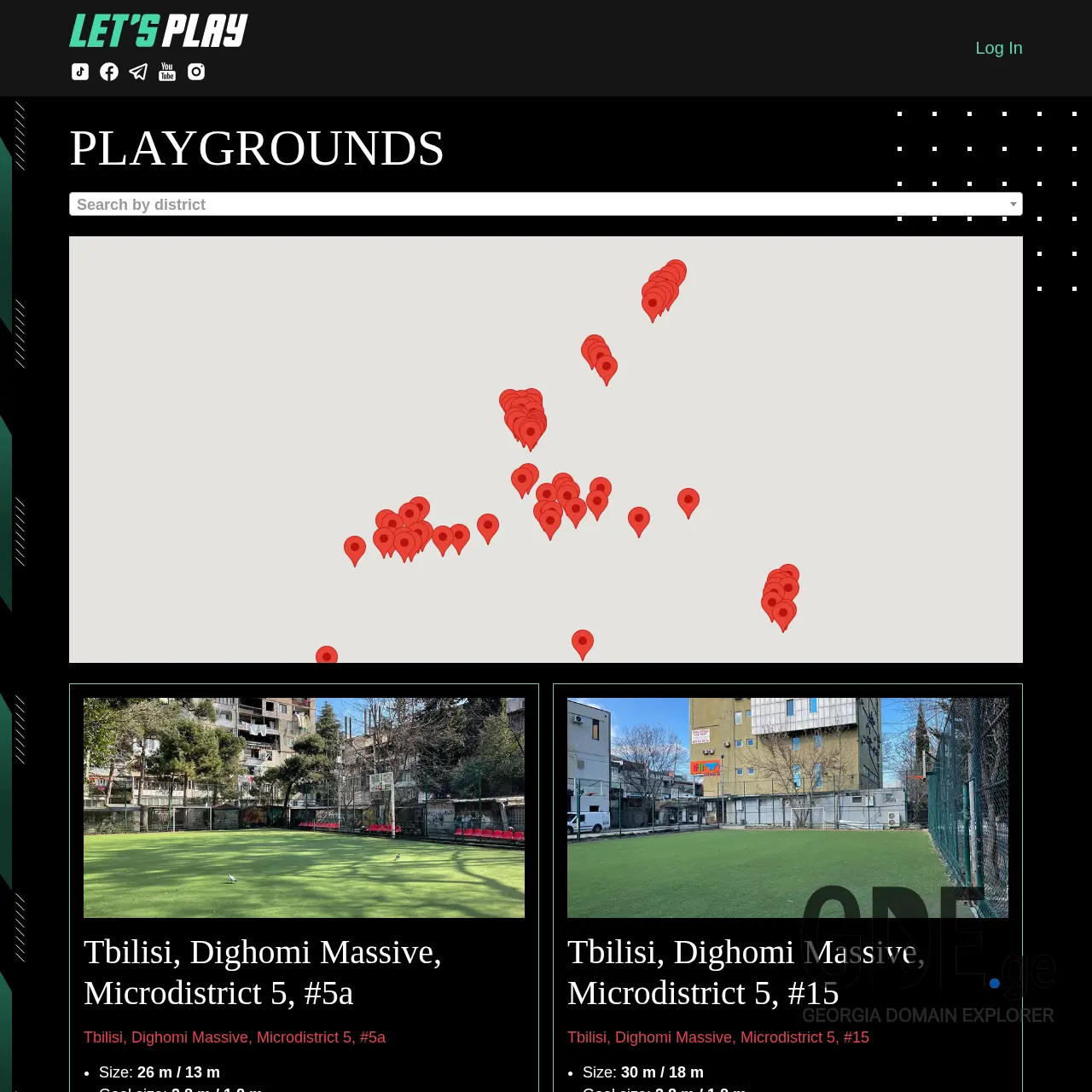 Screenshot of the site letsplay.ge at 2025-12-09