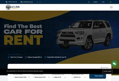 Screenshot of letsride.ge