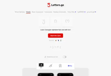 Скриншот letters.ge