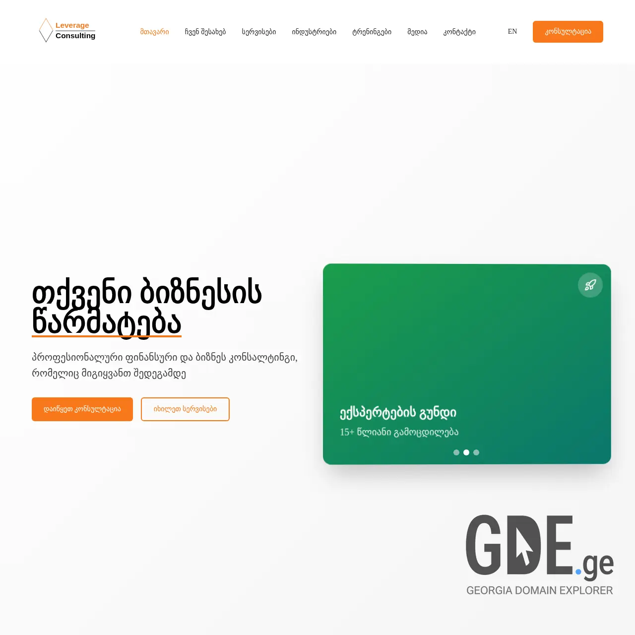 Screenshot of the site levco.ge at 2025-12-09