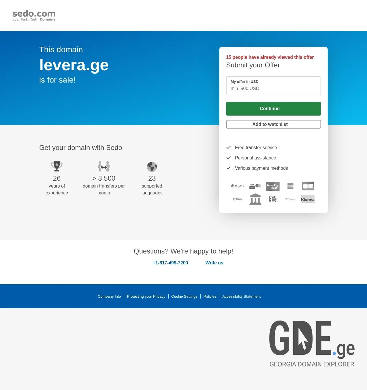 Screenshot of the site levera.ge at 2025-11-30