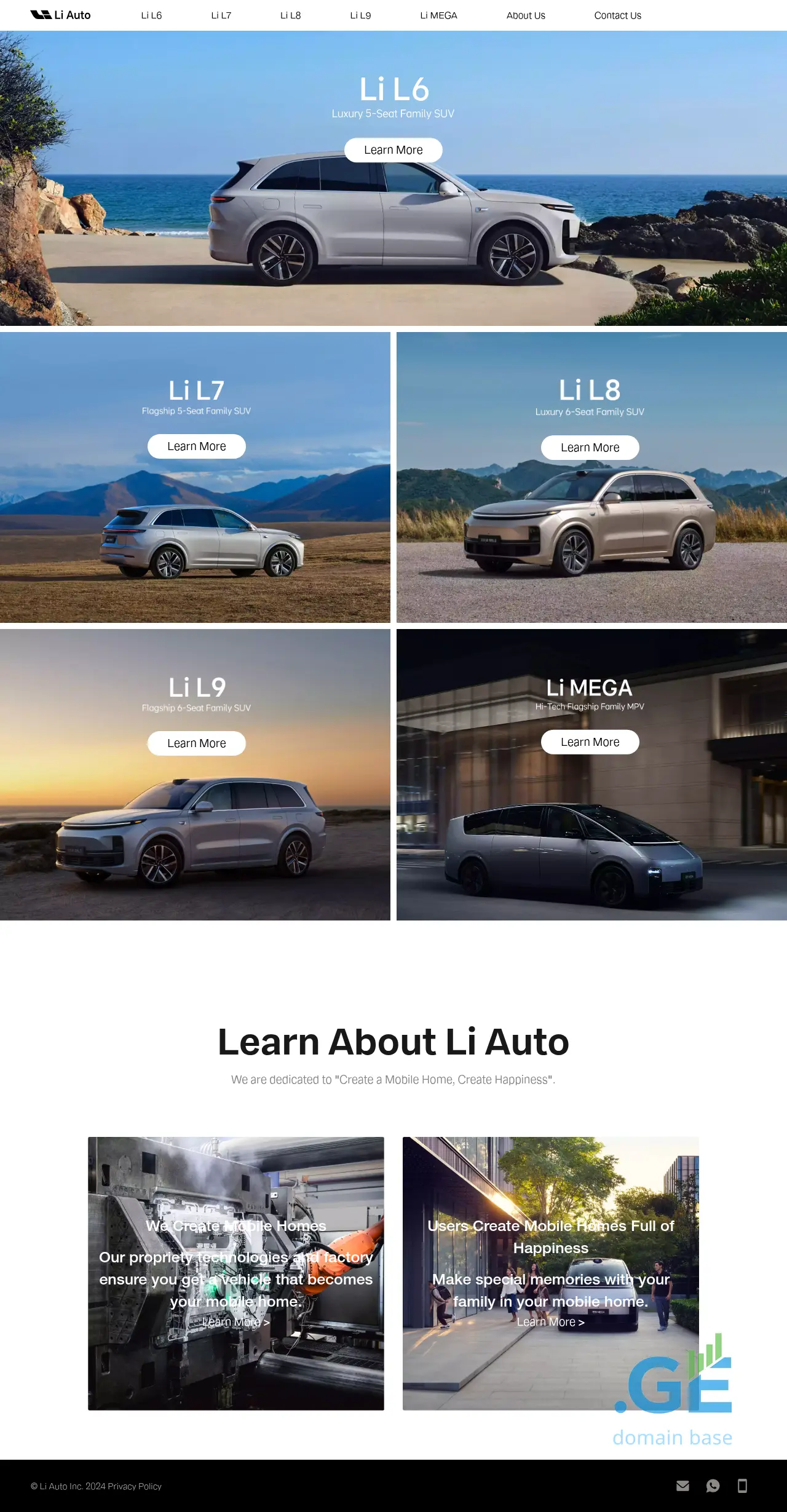 Screenshot of the site li-auto.ge