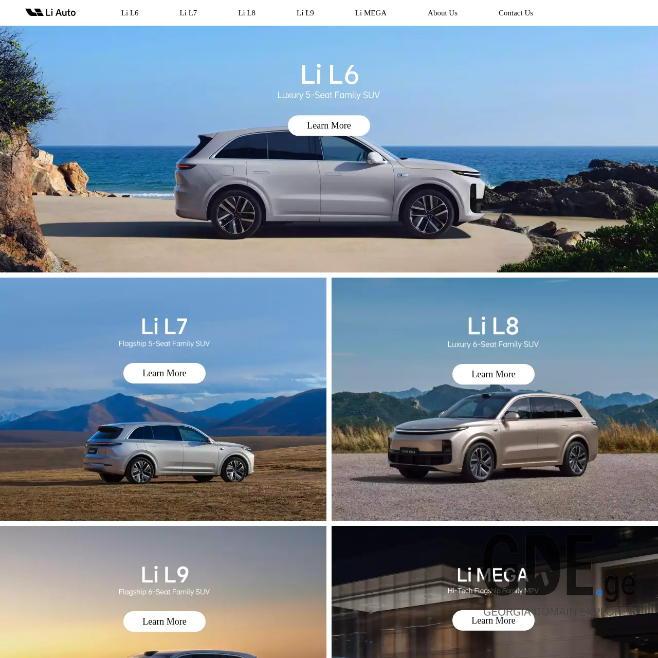 Screenshot of the site li-auto.ge at 2025-12-09