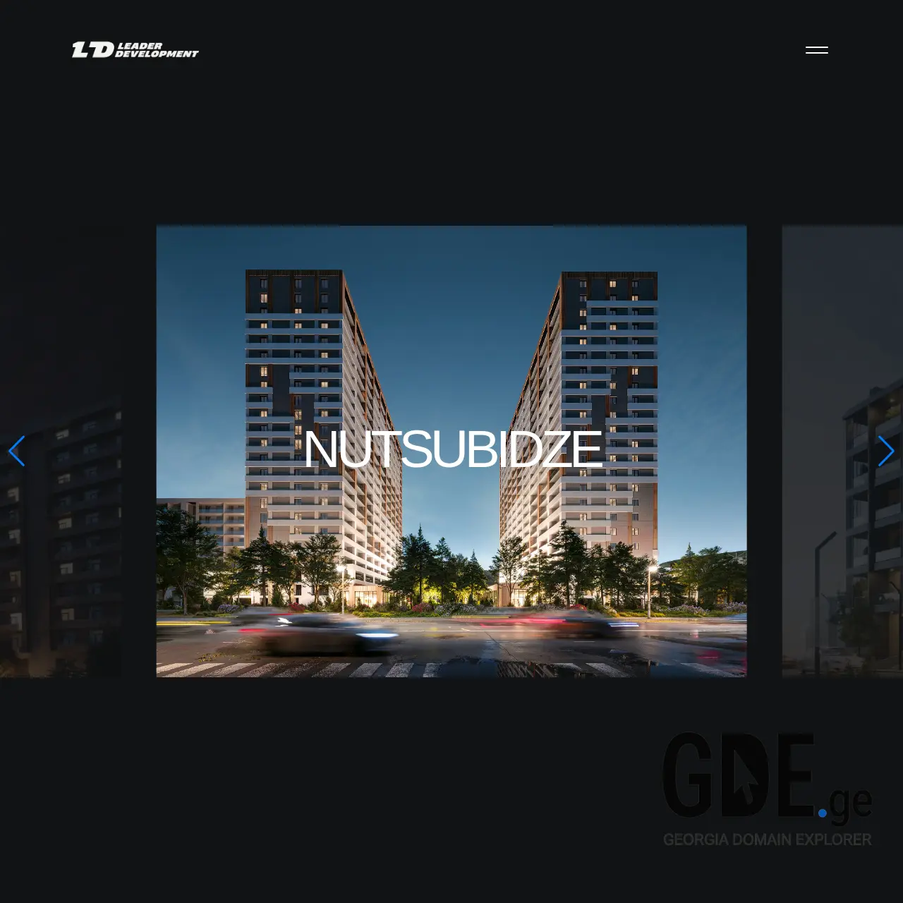 Screenshot of the site liderdevelopment.ge at 2025-12-09