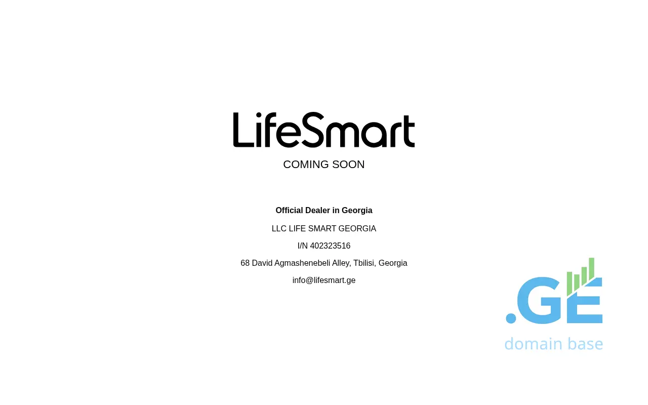Screenshot of the site lifesmart.ge