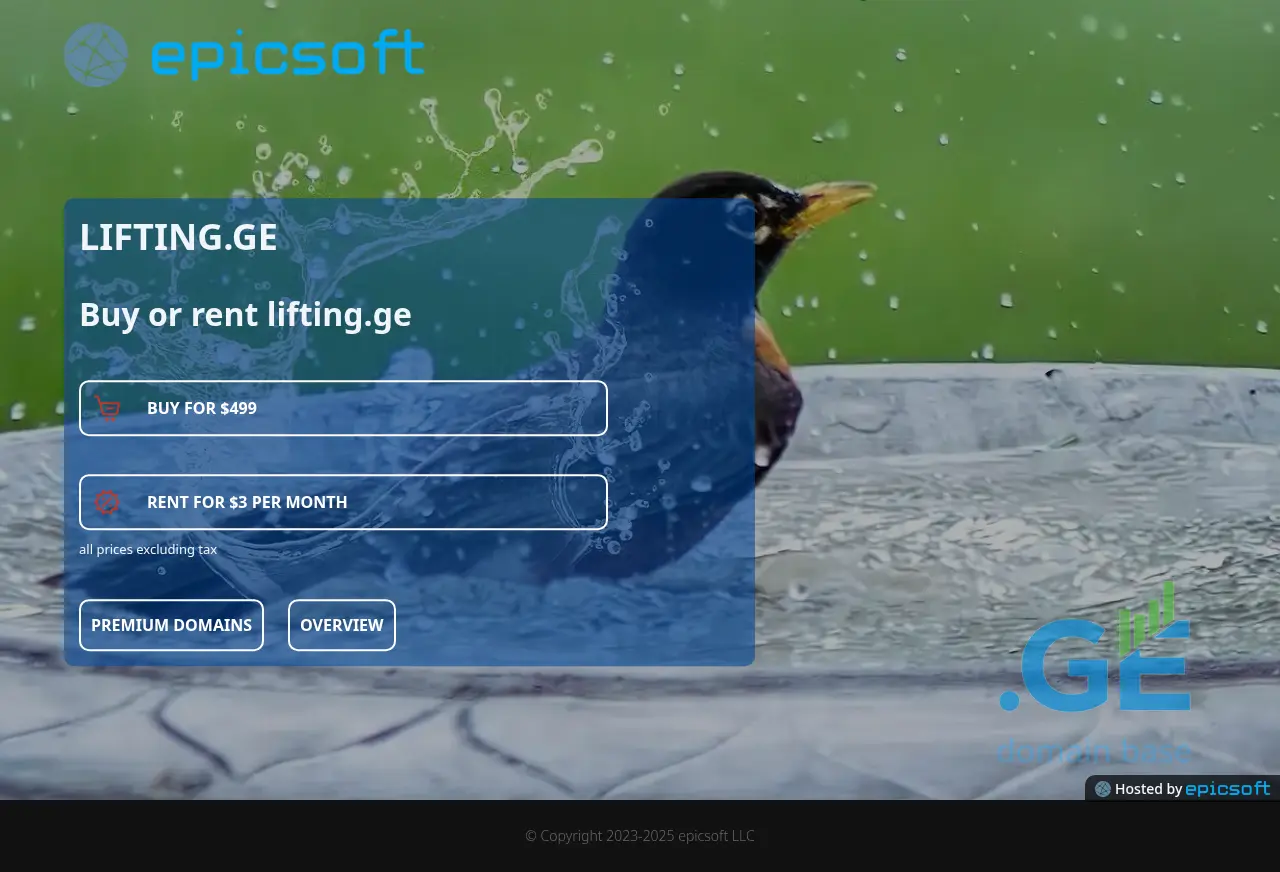 Screenshot of the site lifting.ge at 2025-09-15