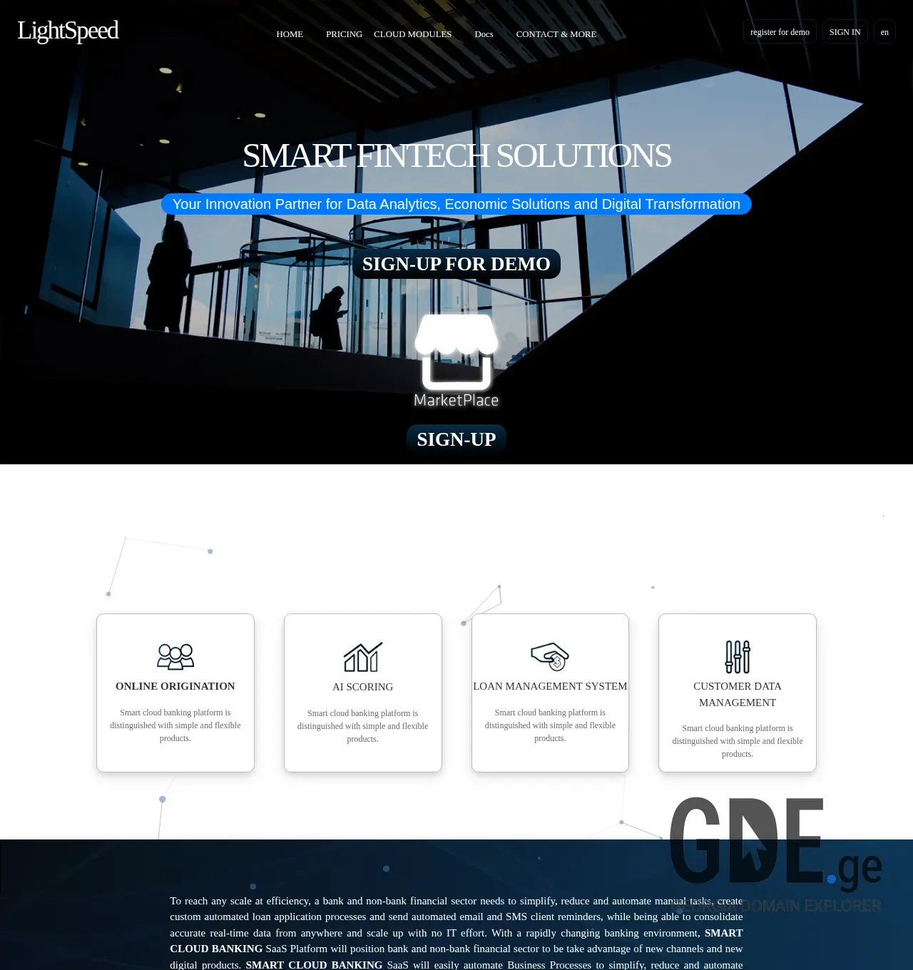 Screenshot of the site lightspeed.ge at 2025-12-02