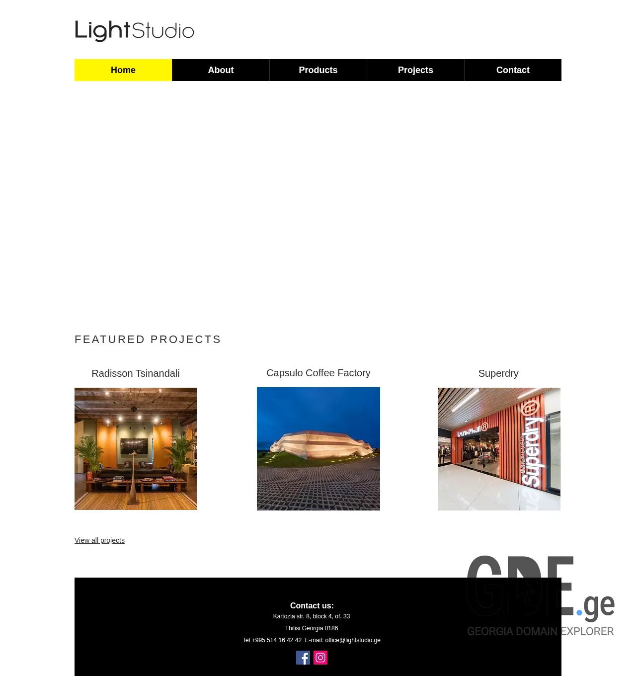 Screenshot of the site lightstudio.ge at 2025-12-02