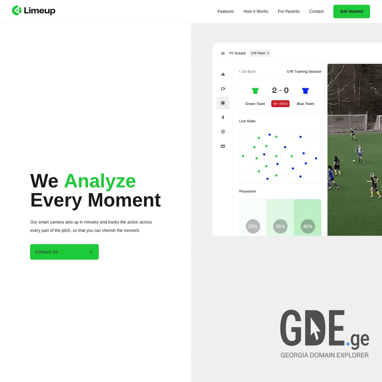 Screenshot of the site limeup.ge at 2026-01-28