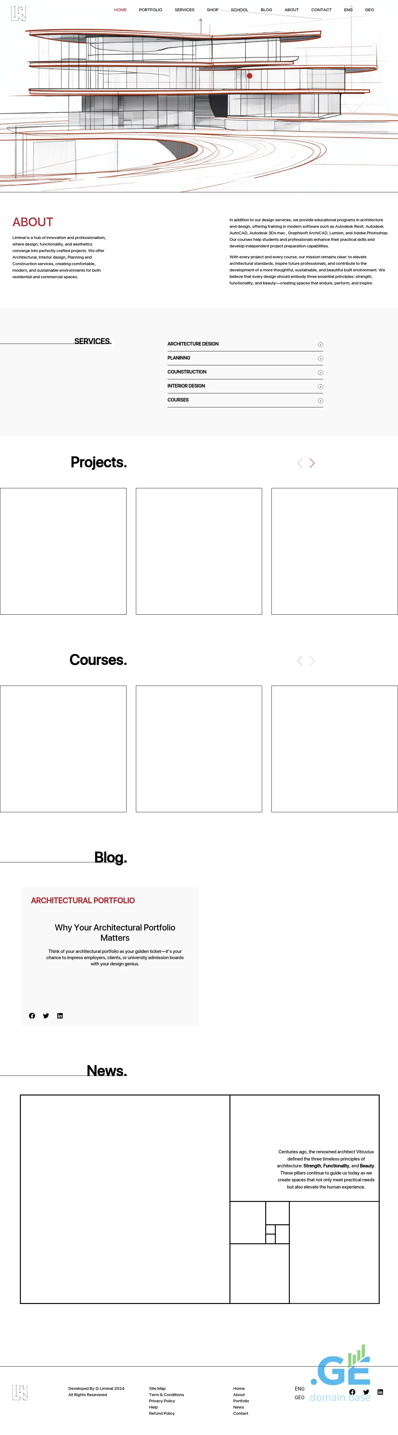 Screenshot of the site liminal.ge at 2025-10-09