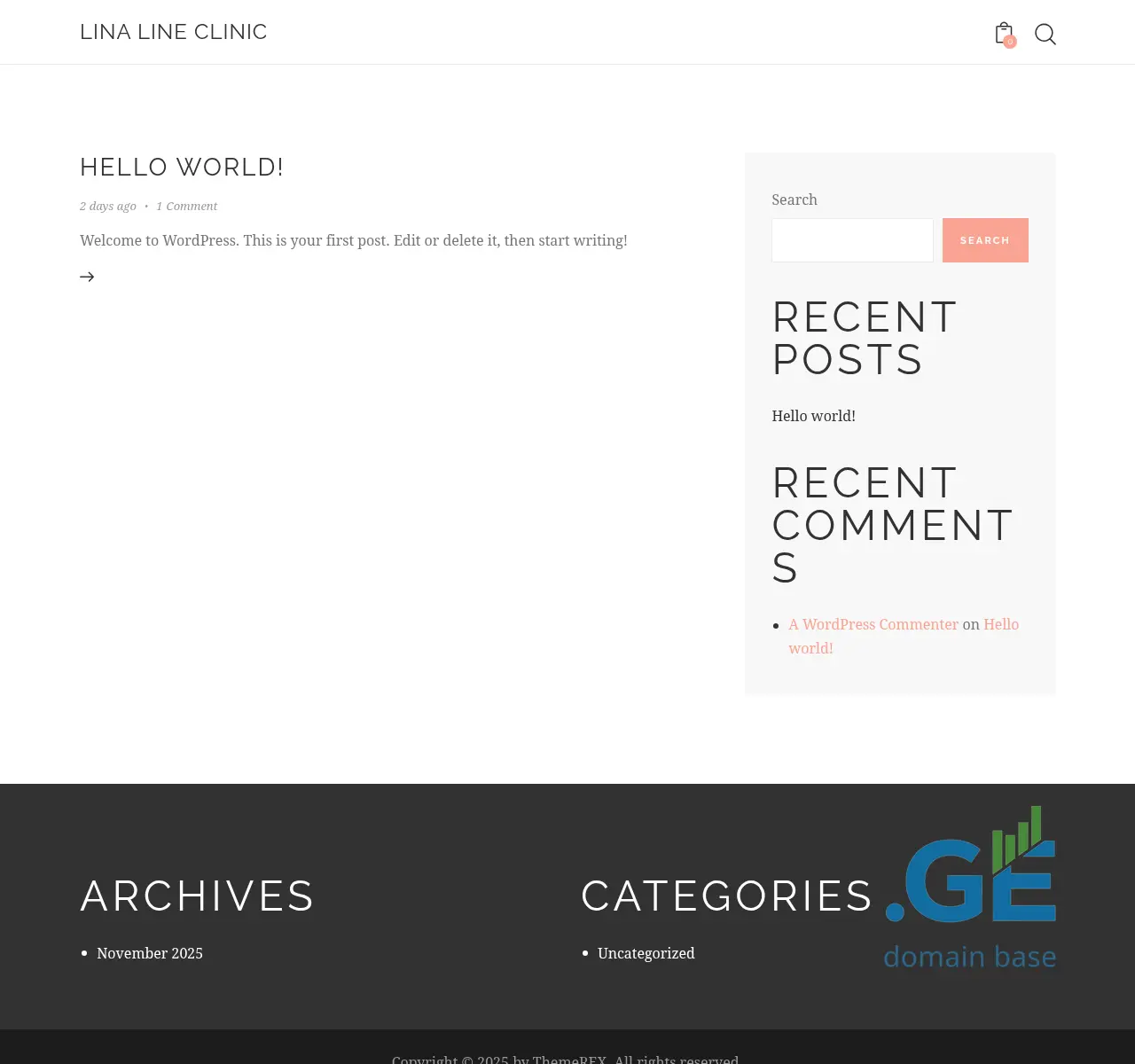 Screenshot of the site linaline.ge at 2025-11-22