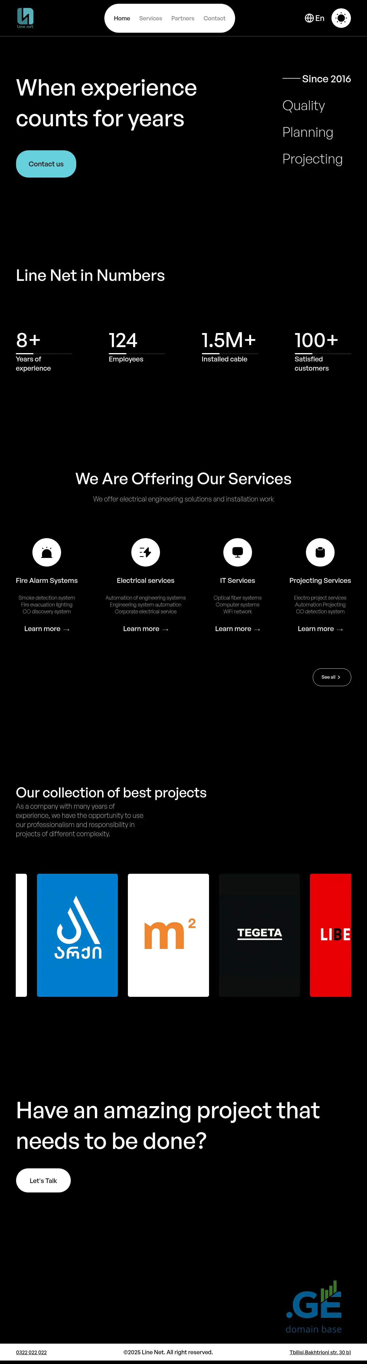 Screenshot of the site line-net.ge