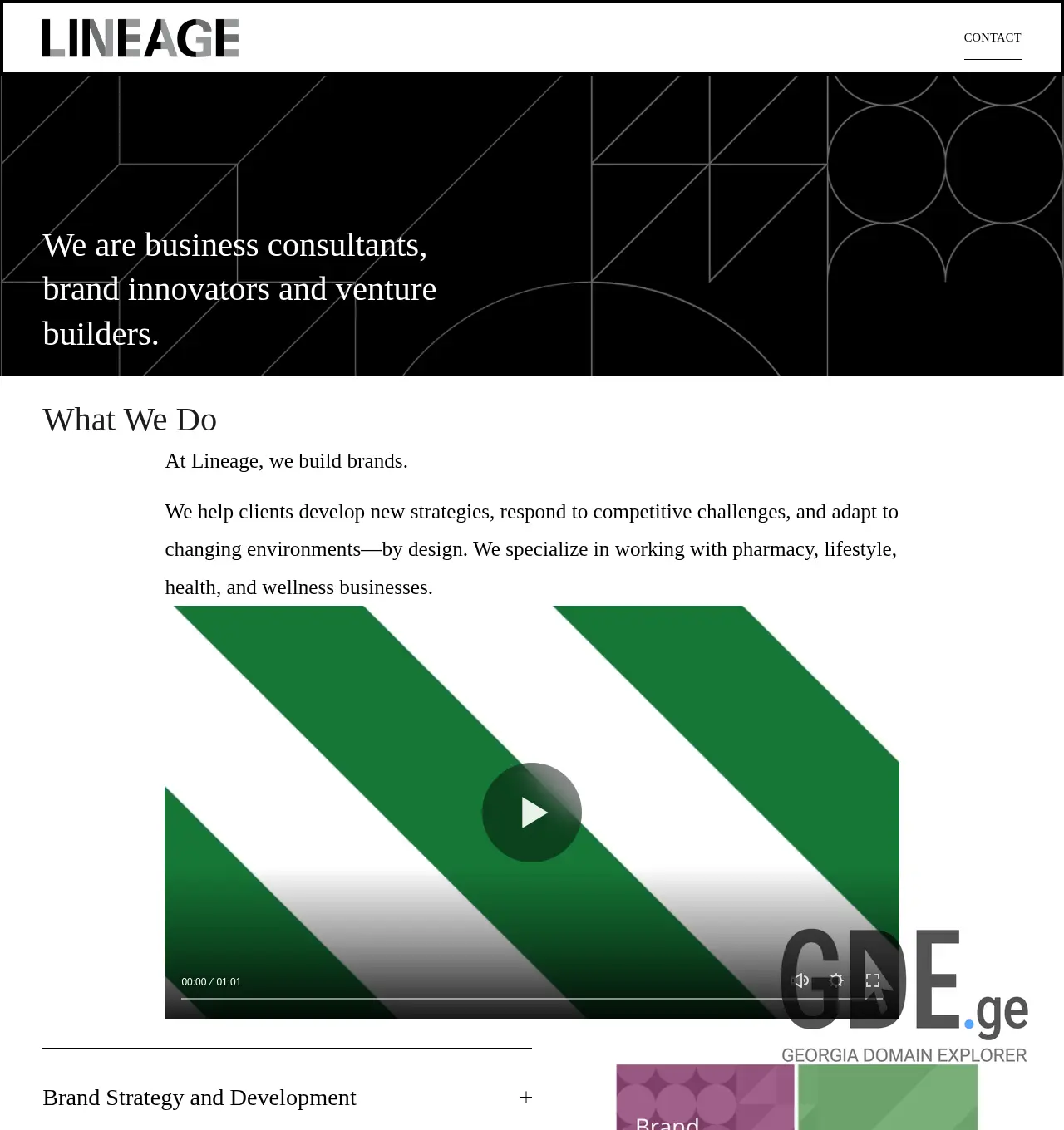 Screenshot of the site linea.ge at 2025-12-03