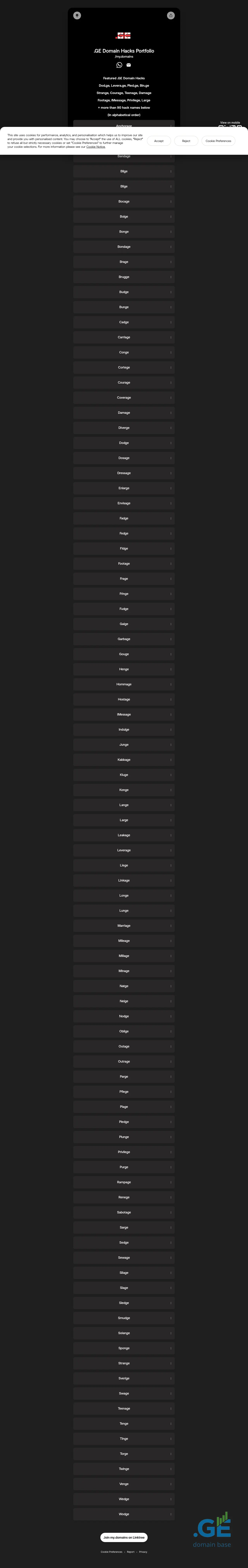 Screenshot of the site linka.ge