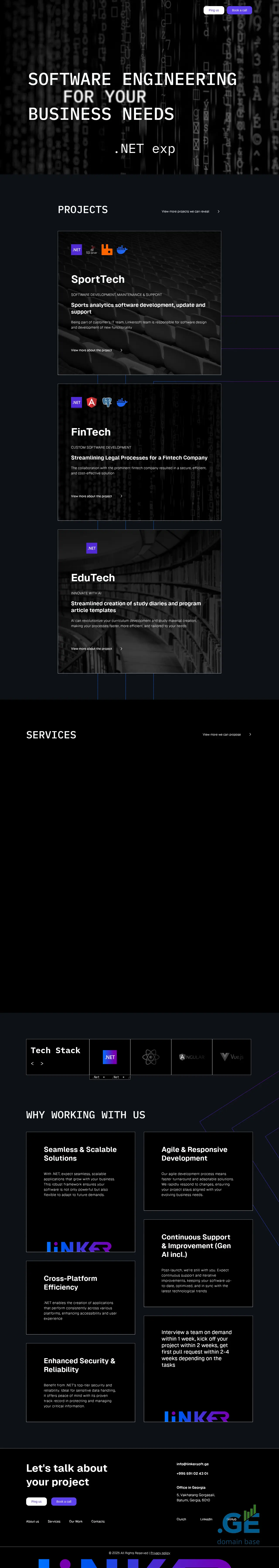 Screenshot of the site linkersoft.ge
