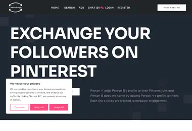 Screenshot of linkexchan.ge