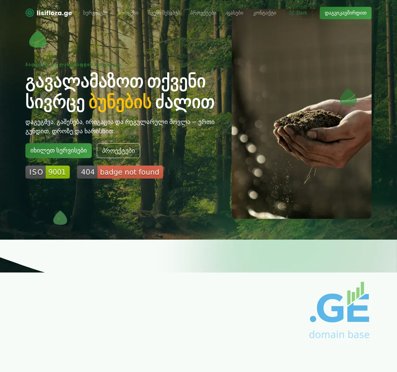 Screenshot of the site lisiflora.ge at 2025-11-07