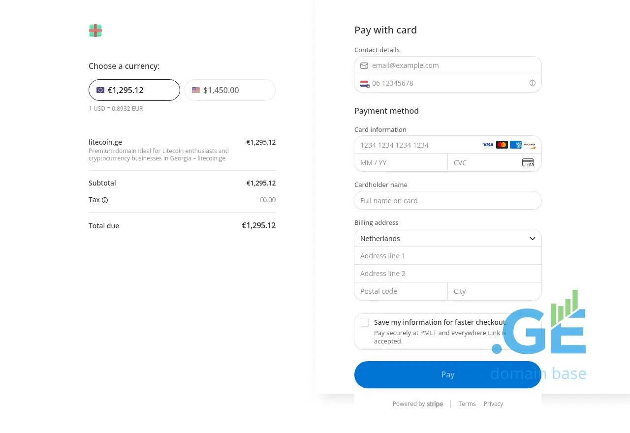 Screenshot of the site litecoin.ge