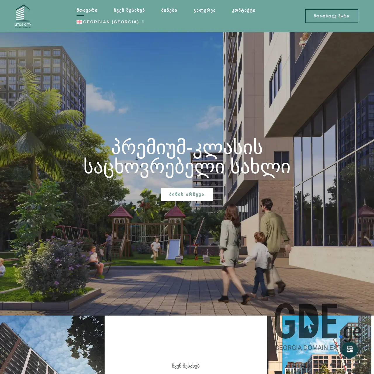 Screenshot of the site lituscity.ge at 2025-12-09