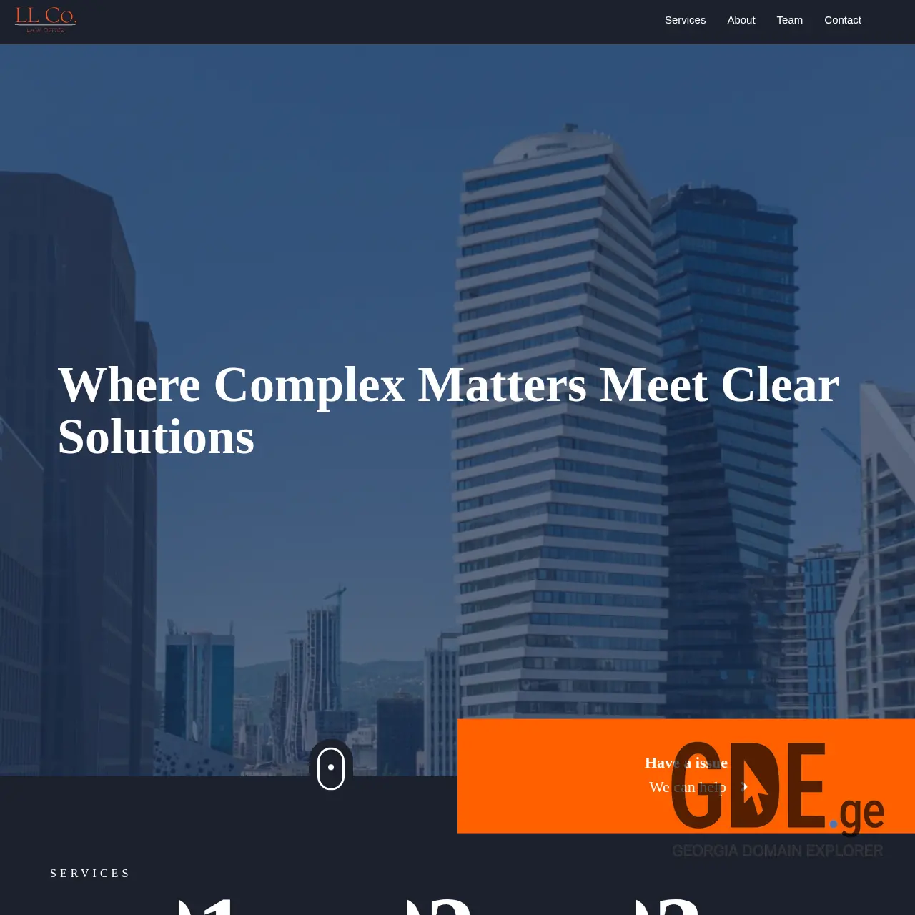 Screenshot of the site llco.ge at 2025-12-09