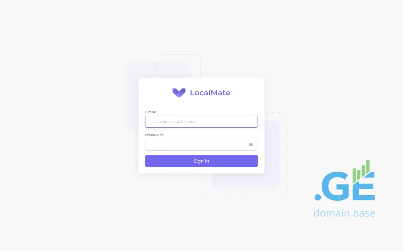 Screenshot of the site localmate.ge