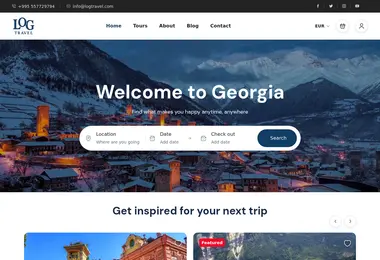 Screenshot of log-travel.ge