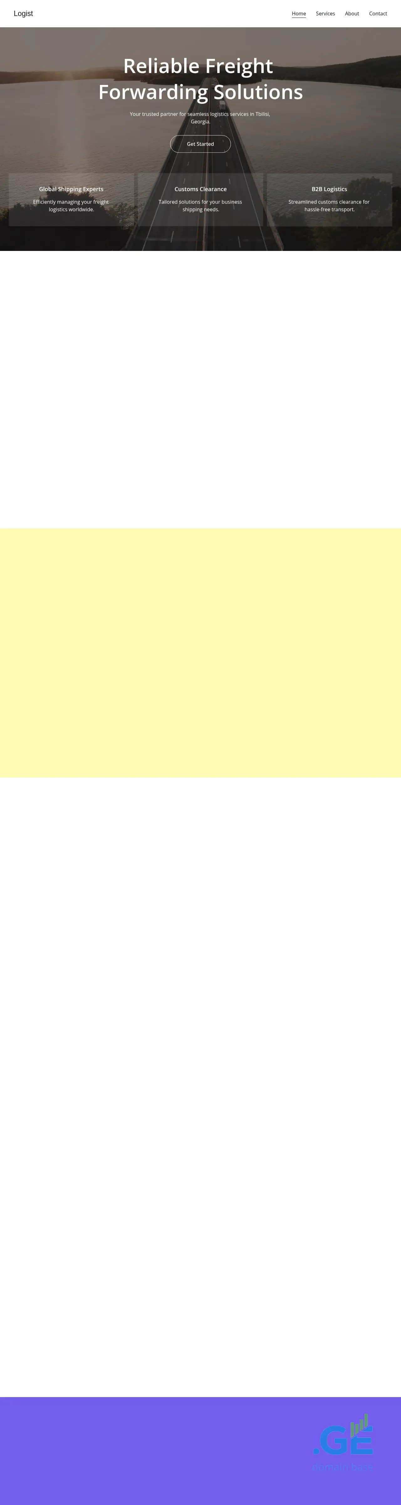 Screenshot of the site logist.ge