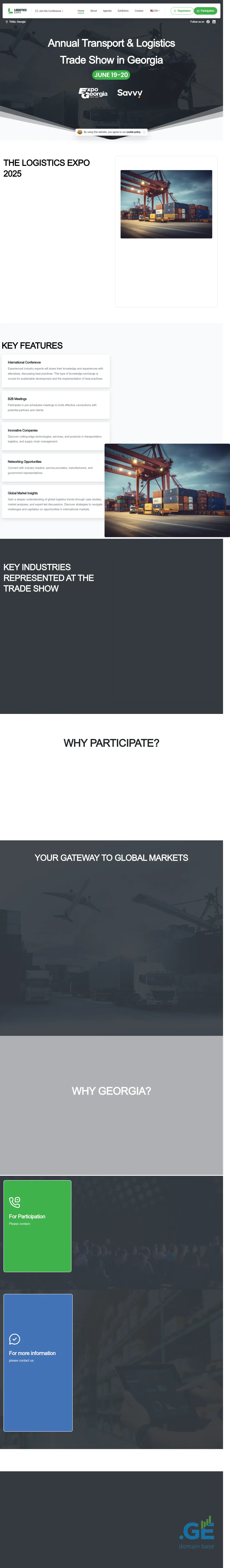 Screenshot of the site logisticsexpo.ge