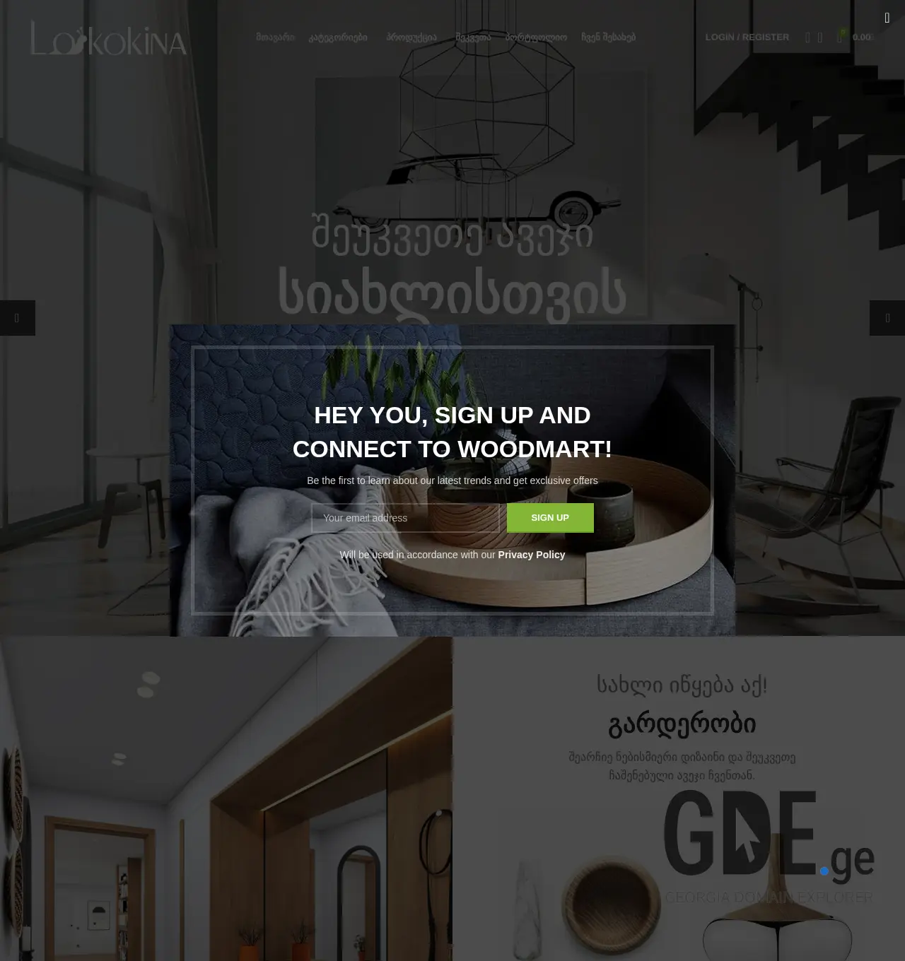 Screenshot of the site lokokina.com.ge at 2025-11-29